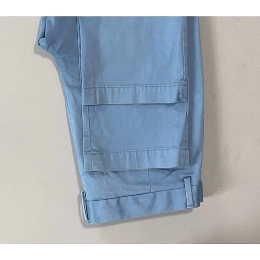 Banana Republic Aiden Fit Flat Front Stretch Chino Pants in Coastal Blue. 34X31.